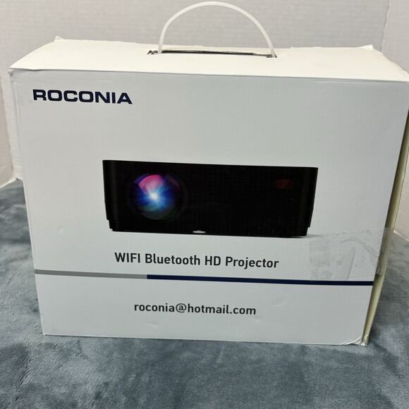 Roconia 150" Class FHD (1080p) LED Projector Movie Video Home Theater w/ Screen - Picture 1 of 8